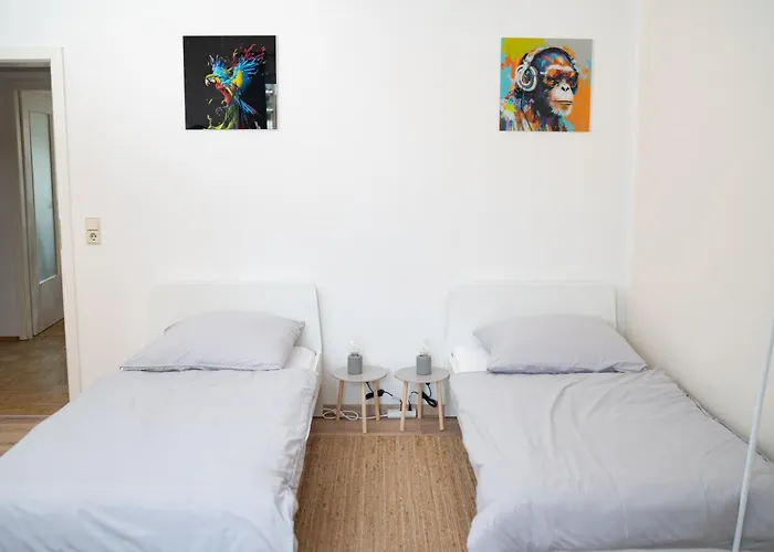 Design Ferienoase Mit Einzelbetten - 2 Schlafzimmer - Waschmaschine - Parkplatz Daire