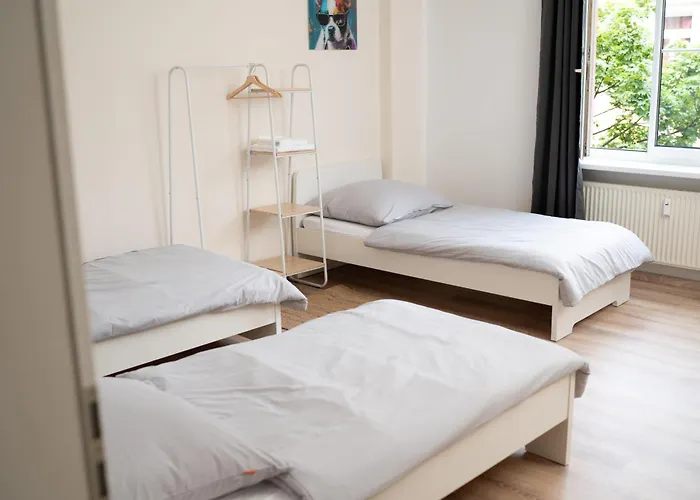 Design Ferienoase Mit Einzelbetten - 2 Schlafzimmer - Waschmaschine - Parkplatz