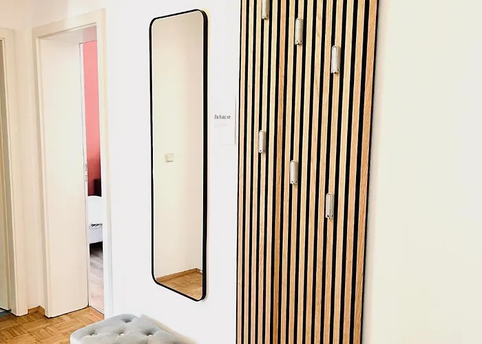 Design Ferienoase Mit Einzelbetten - 2 Schlafzimmer - Waschmaschine - Parkplatz